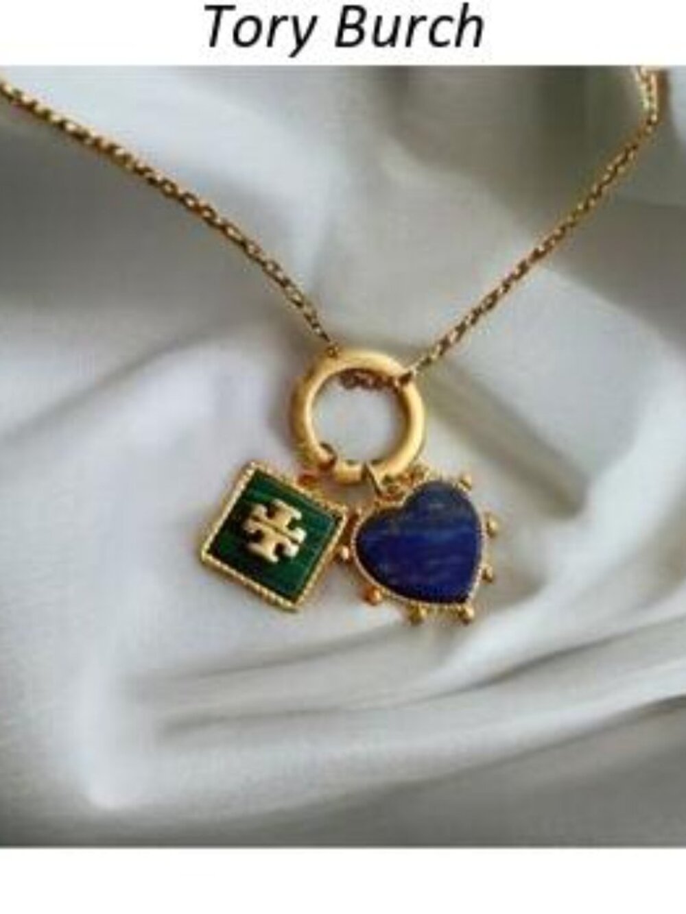 Tory Burch Semi-precious heart charms necklace - Picture 2 of 3